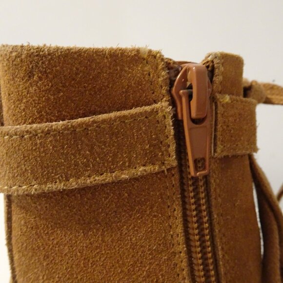 Urban Outfitters Karen Suede Lace-up Ankle Boots | Tan | Size 6 - Picture 7 of 13